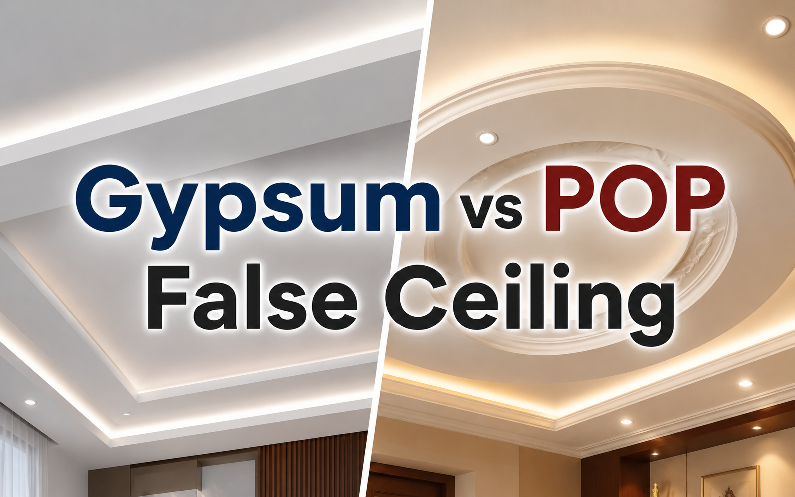 Gypsum vs POP False Ceiling – Which is Better for Your Home?